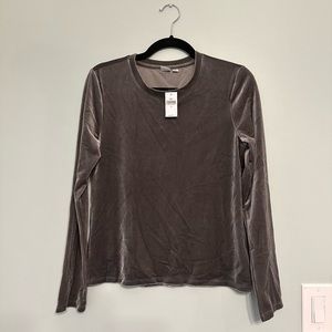 GAP Women’s Velvet Shirt in Grey Size Small